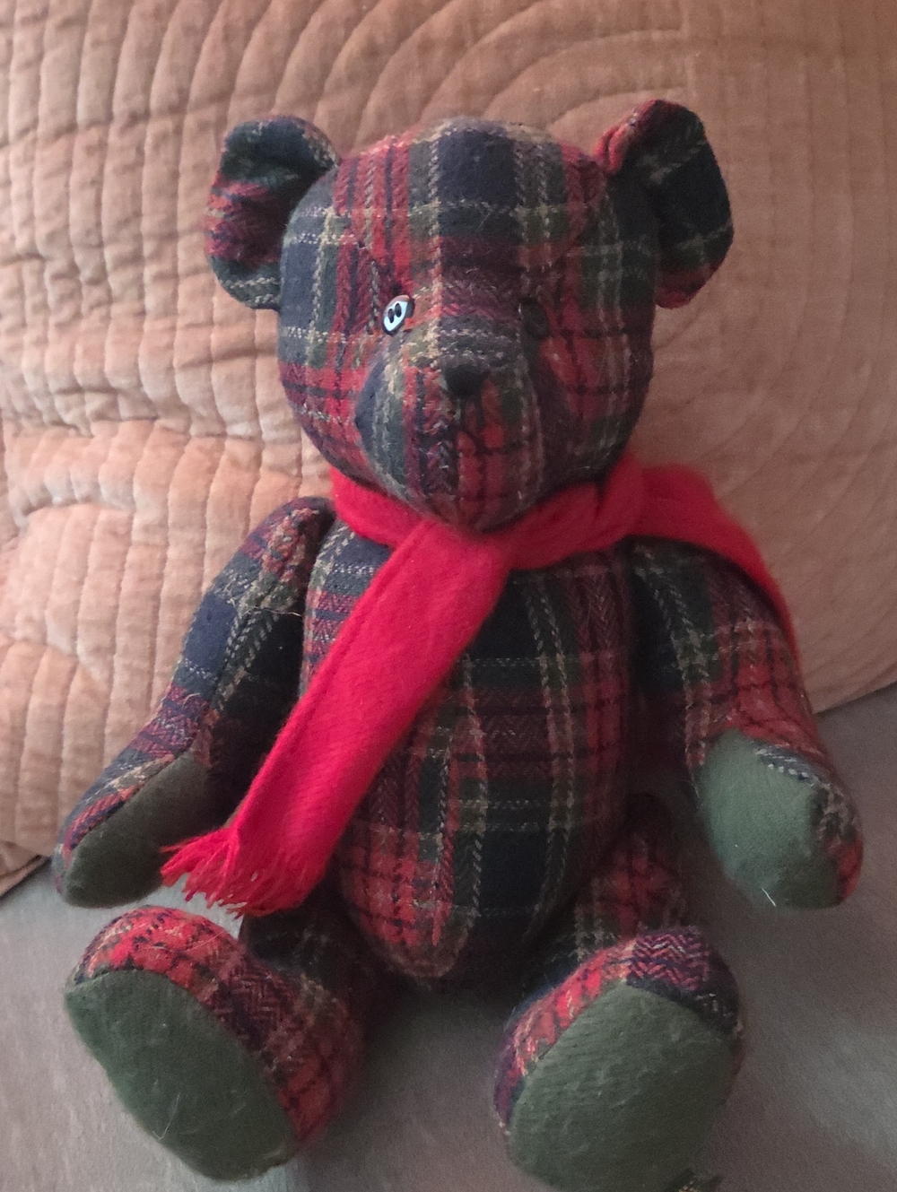 Vintage 90s Boyd Plaid Bear